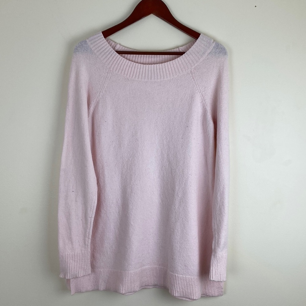 LOFT Woman’s Small Sweater Light Pink Boatneck Long Sleeve Soft